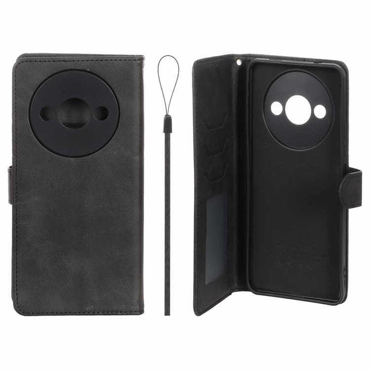 کیف موبایل چرمی مگنتی جاکارتی و محافظ لنزدار داخل مخمل درجه یک شیائومی مدل Xiaomi Redmi A3 / A3x / Poco C61