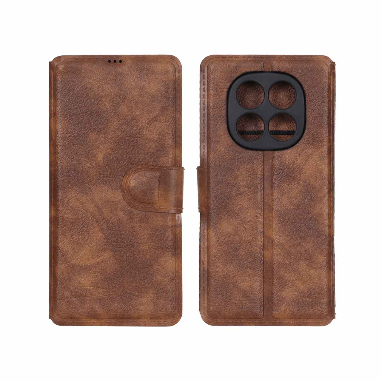 کیف موبایل چرمی مگنتی جاکارتی و محافظ لنزدار شیائومی مدل Xiaomi Redmi Note 15 / Poco M8 5G