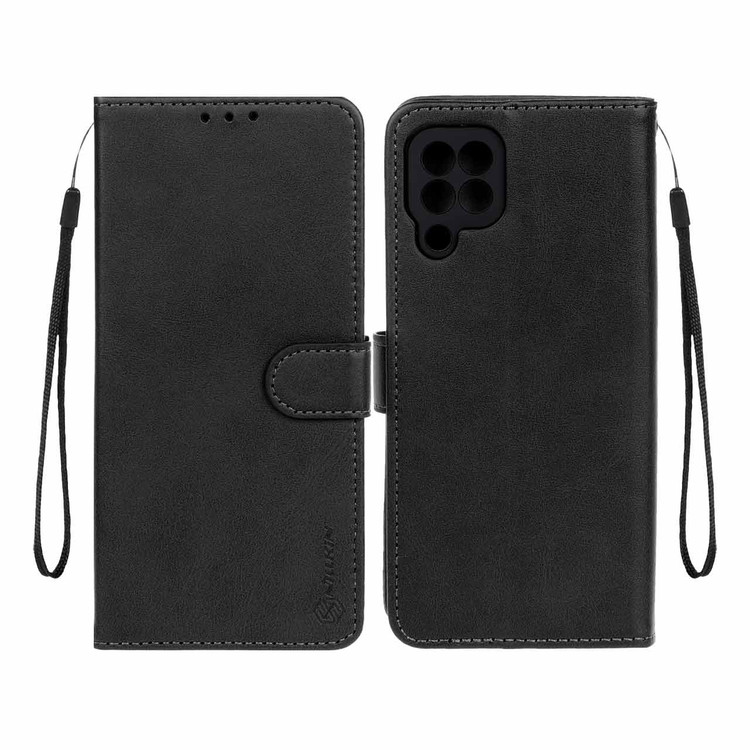 کیف موبایل چرمی مگنتی جاکارتی و محافظ لنزدار درجه یک سامسونگ مدل Samsung Galaxy A22 4G / M22 / M32 4G / F22