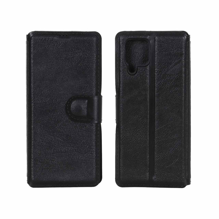 کیف موبایل چرمی مگنتی جاکارتی و محافظ لنزدار سامسونگ مدل Samsung Galaxy A22 4G / M22 / M32 4G / F22