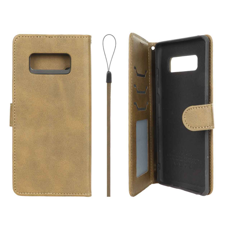 کیف موبایل چرمی مگنتی جاکارتی و محافظ لنزدار درجه یک داخل مخمل سامسونگ Samsung Galaxy Note 8