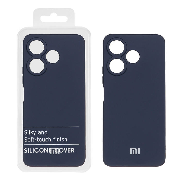 قاب سیلیکونی داخل مخمل محافظ لنزدار شیائومی Xiaomi Redmi 13X / Redmi 13 4G / Poco M6 4G (پک دار)