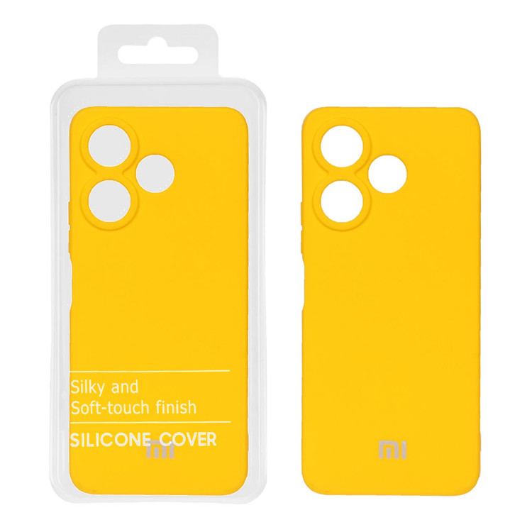 قاب سیلیکونی داخل مخمل محافظ لنزدار شیائومی Xiaomi Redmi 13X / Redmi 13 4G / Poco M6 4G (پک دار)