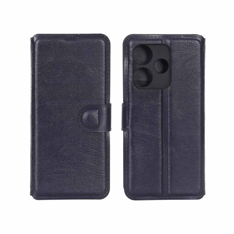 کیف موبایل چرمی مگنتی جاکارتی و محافظ لنزدار شیائومی Xiaomi Redmi 13X / Redmi 13 4G / Poco M6 4G