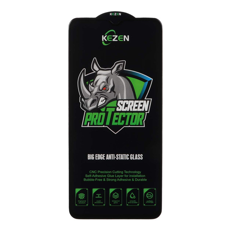 گلس محافظ صفحه نمایش شیشه ای درجه یک آنتی استاتیک Kezen Anti Static Big Edge مدل Samsung Galaxy A12 / A02 / A02S / A03 / A03S / A03 Core / A04 / A04S / A04E / A13 / A23 / A32 5G / M02 / M04 / M12 / M13 / M23 / M33 /F13 / A1 Plus / A2 Plus / M4 / M5 / C30 / C30S