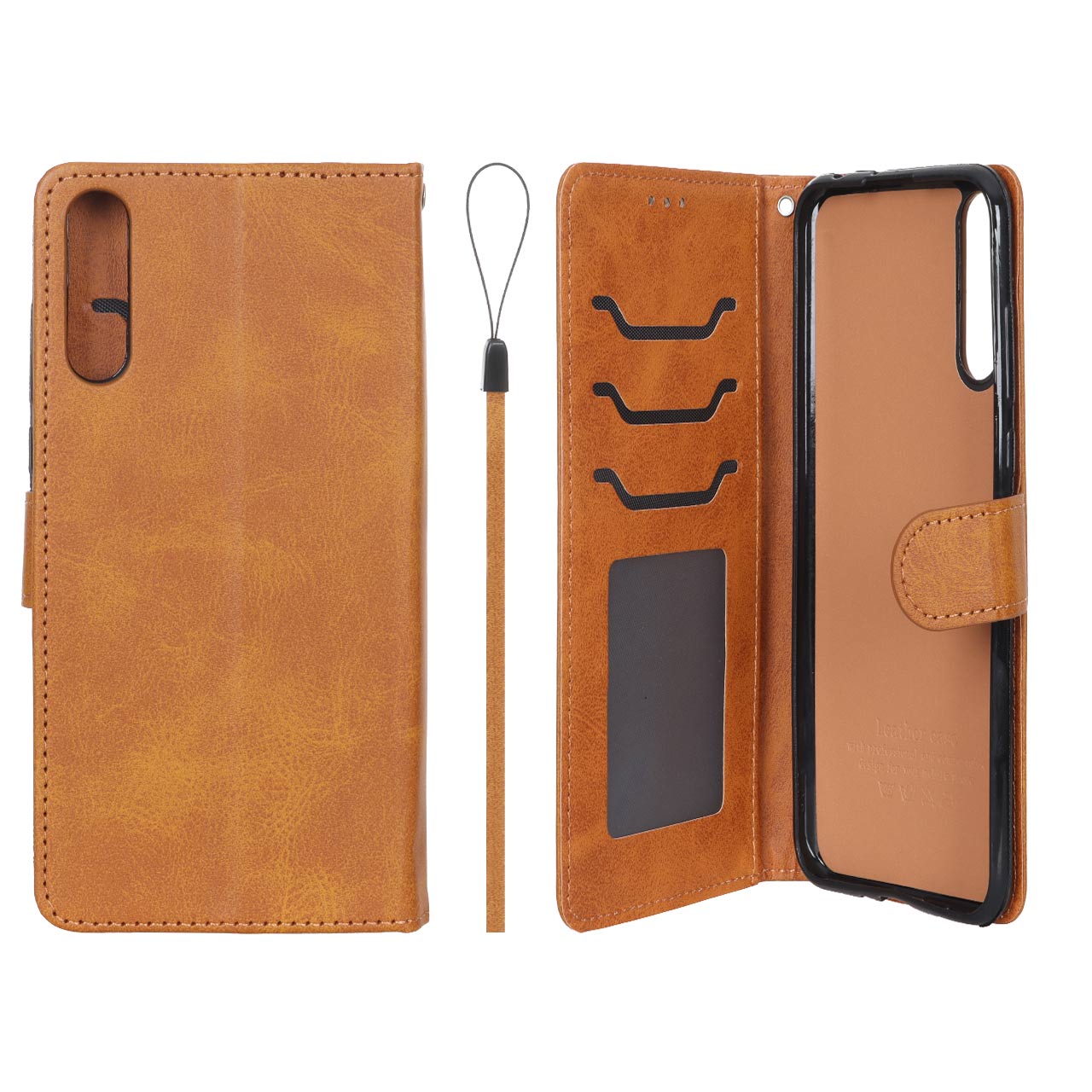 کیف موبایل چرمی مگنتی جاکارتی داخل مخمل و درجه یک هواوی مدل Huawei Y8p
