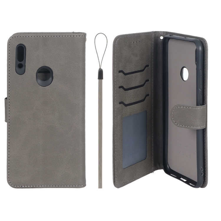 کیف موبایل چرمی مگنتی جاکارتی و محافظ لنزدار داخل مخمل درجه یک هواوی مدل Huawei Y6 (2019) / Y6 Prime (2019) / Y6s / Honor 8a