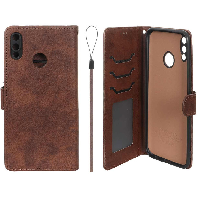 کیف موبایل چرمی مگنتی جاکارتی و محافظ لنزدار درجه یک داخل مخمل هواوی مدل Huawei Y9 2019