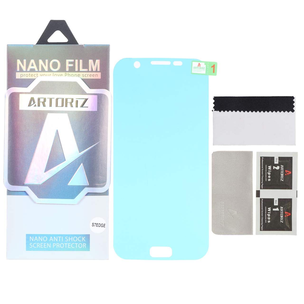 گلس محافظ صفحه نمایش نانو پلیمر Polymer nano Artoriz مدل Samsung Galaxy S7 Edge (پک دار)