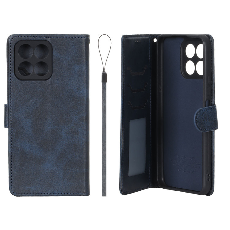 کیف موبایل چرمی مگنتی جاکارتی و محافظ لنزدار داخل مخمل درجه یک هواوی آنر مدل Honor X6 / X8 5G