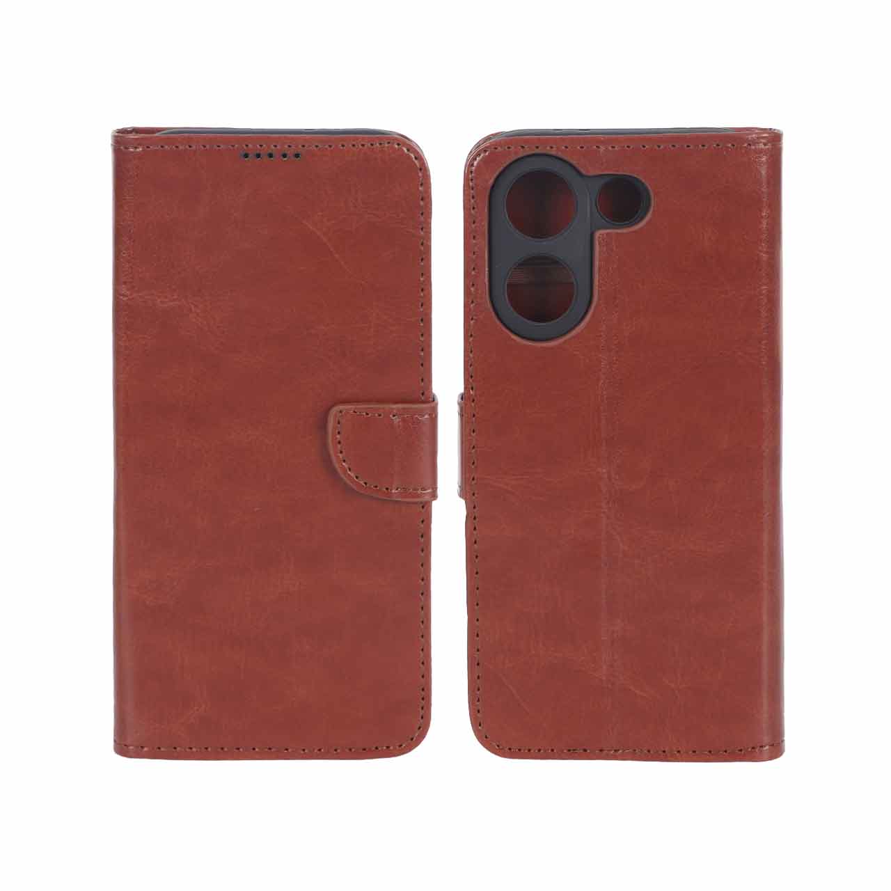 کیف موبایل چرمی مگنتی جاکارتی و محافظ لنزدار درجه یک شیائومی Xiaomi Poco X8 Pro
