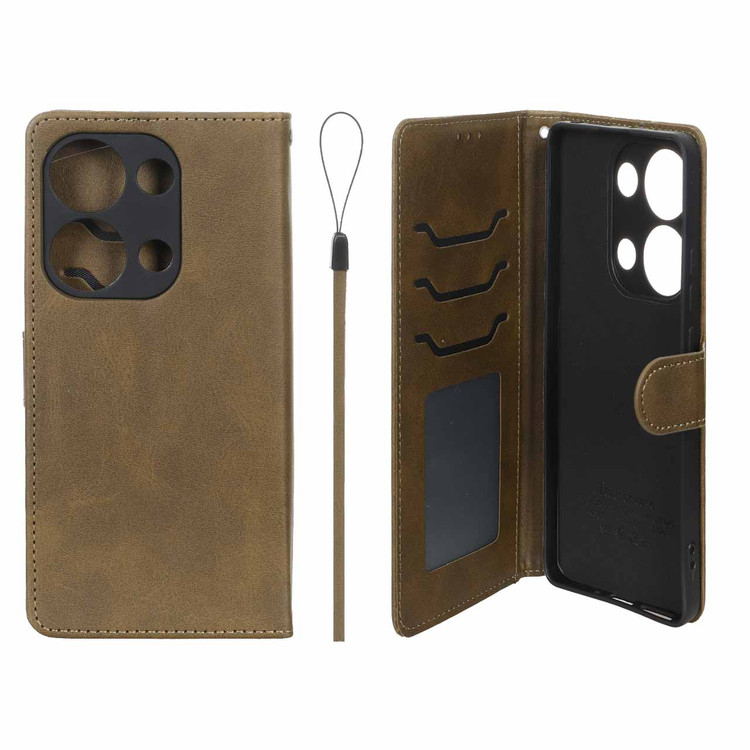 کیف موبایل چرمی مگنتی جاکارتی و محافظ لنزدار داخل مخمل درجه یک شیائومی مدل Xiaomi Redmi Note 14s / Note 13 Pro 4g / Poco M6 Pro 4g