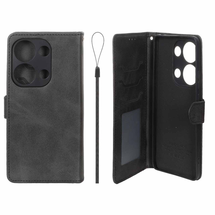 کیف موبایل چرمی مگنتی جاکارتی و محافظ لنزدار داخل مخمل درجه یک شیائومی مدل Xiaomi Redmi Note 14s / Note 13 Pro 4g / Poco M6 Pro 4g