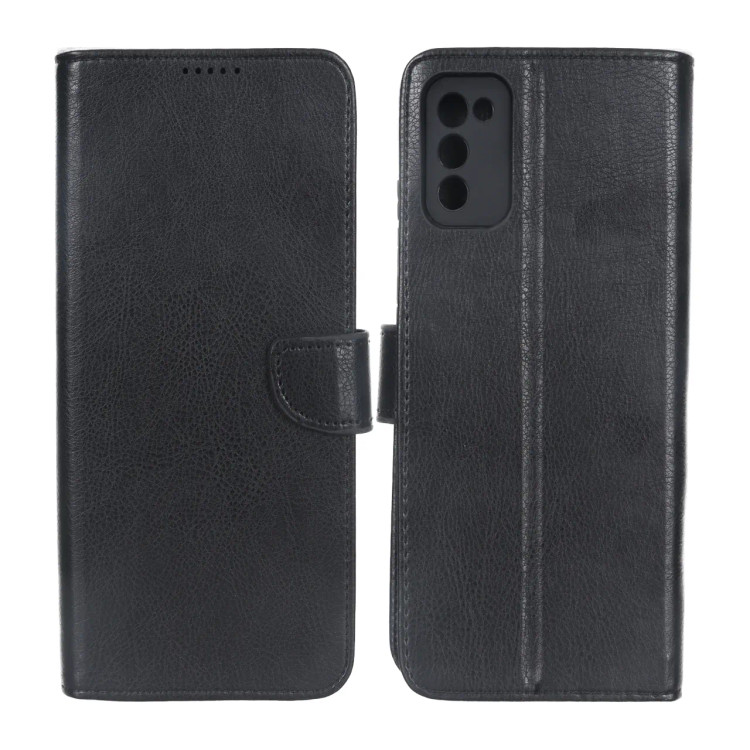 کیف موبایل چرمی مگنتی جاکارتی و محافظ لنزدار درجه یک سامسونگ مدل Samsung Galaxy A03s / A02s