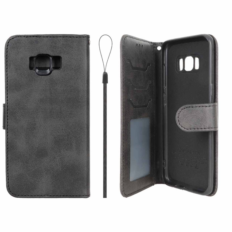 کیف موبایل چرمی مگنتی جاکارتی و محافظ لنزدار داخل مخمل درجه یک سامسونگ مدل Samsung Galaxy S8