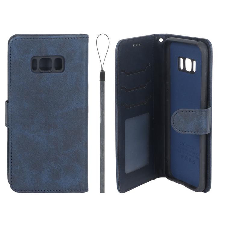 کیف موبایل چرمی مگنتی جاکارتی و محافظ لنزدار داخل مخمل درجه یک سامسونگ مدل Samsung Galaxy S8