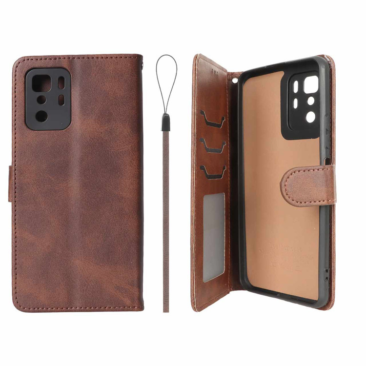 کیف موبایل چرمی مگنتی جاکارتی و محافظ لنزدار داخل مخمل درجه یک شیائومی مدل Xiaomi Redmi Note 10 Pro 5g / Poco X3 GT
