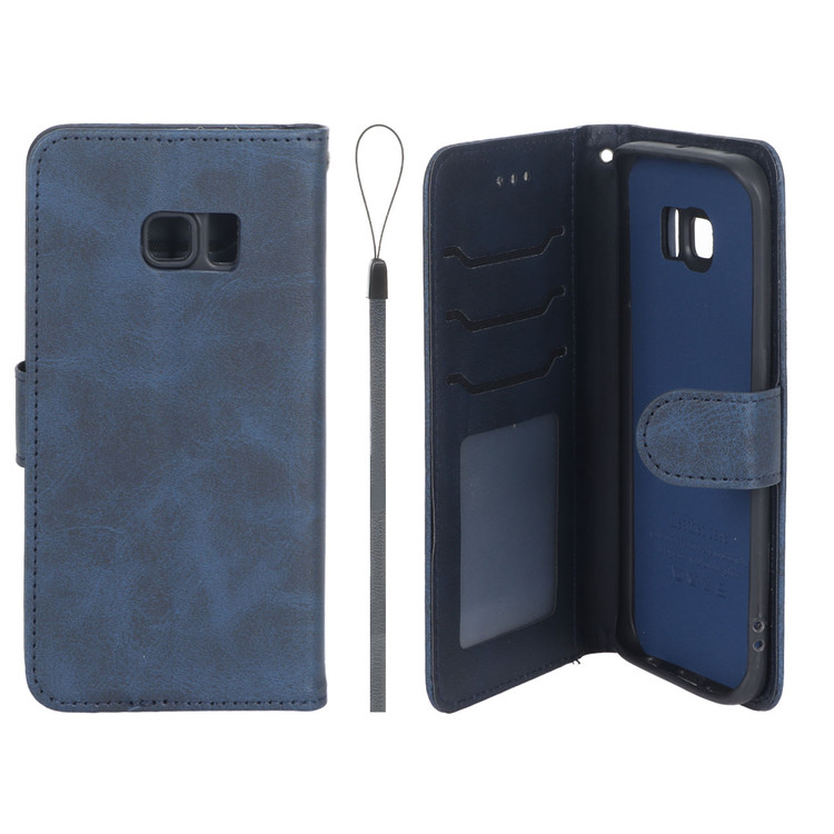 کیف موبایل چرمی مگنتی جاکارتی و محافظ لنزدار داخل مخمل درجه یک سامسونگ مدل Samsung Galaxy S6 Edge