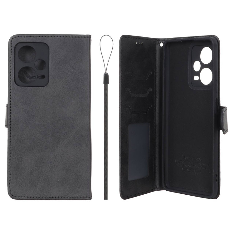کیف موبایل چرمی مگنتی جاکارتی و محافظ لنزدار داخل مخمل درجه یک شیائومی مدل Xiaomi Redmi Note 12 Pro Plus