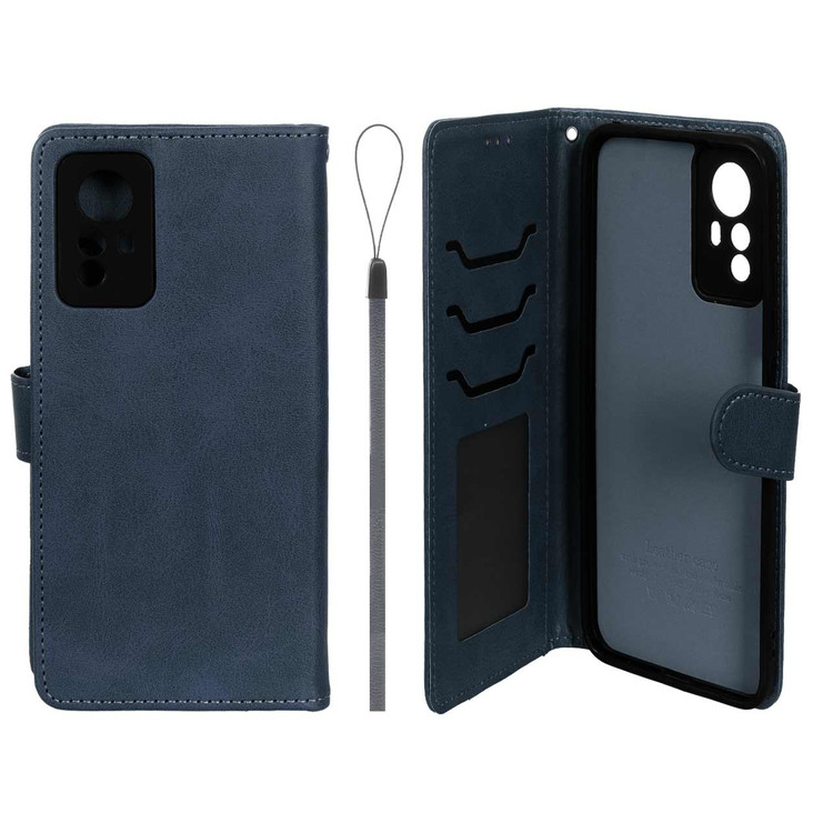 کیف موبایل چرمی مگنتی جاکارتی و محافظ لنزدار درجه یک شیائومی مدل Xiaomi Redmi Note 12s