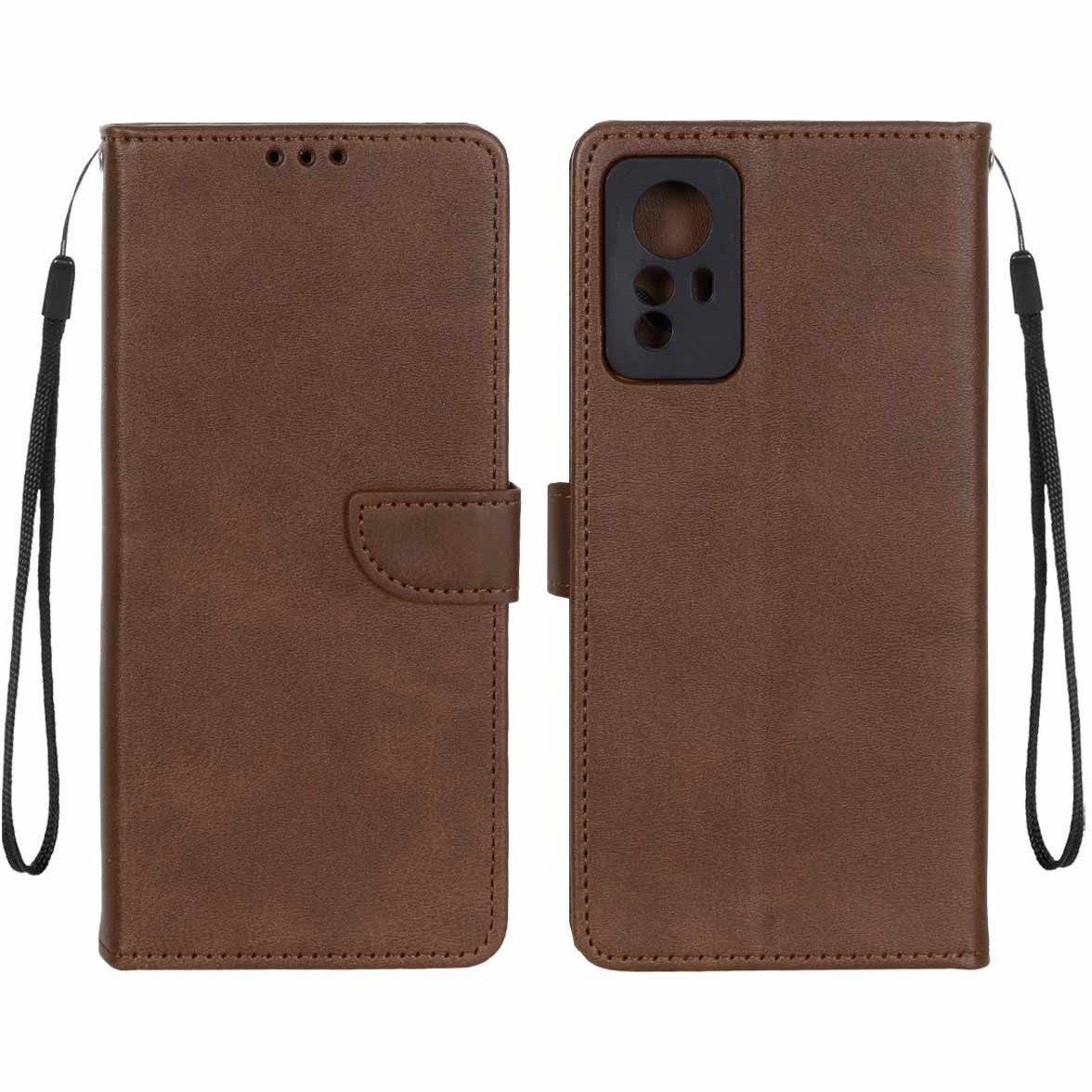 کیف موبایل چرمی مگنتی جاکارتی و محافظ لنزدار درجه یک شیائومی مدل Xiaomi Redmi Note 12s
