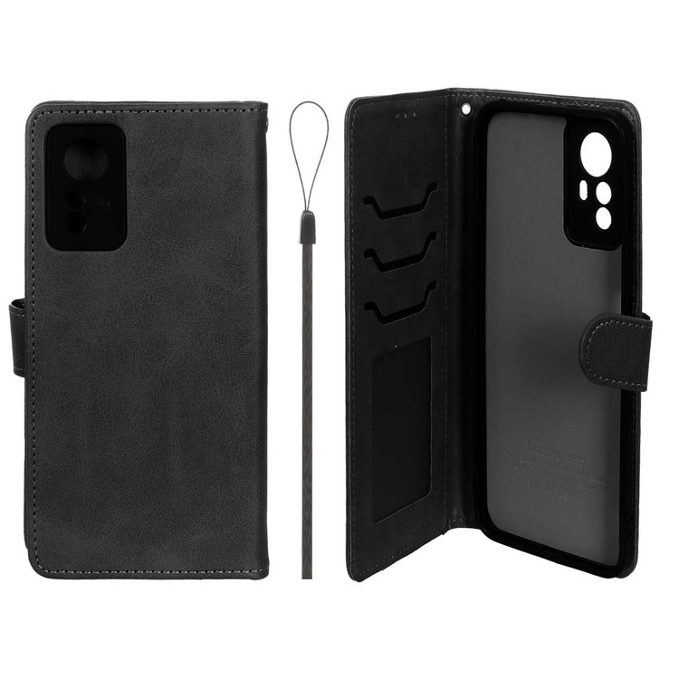 کیف موبایل چرمی مگنتی جاکارتی و محافظ لنزدار درجه یک شیائومی مدل Xiaomi Redmi Note 12s
