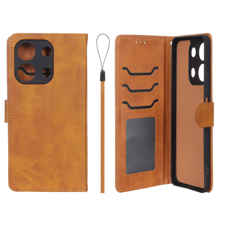 کیف موبایل چرمی مگنتی و جاکارتی درجه یک شیائومی مدل Xiaomi Redmi Note 13 4G