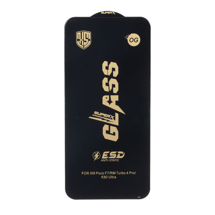 گلس محافظ صفحه نمایش شیشهای آنتی استاتیک درجه یک Super X OG شیائومی Redmi Note 15 Pro 5G / Mi 15T / Mi 15T Pro / Poco F7
