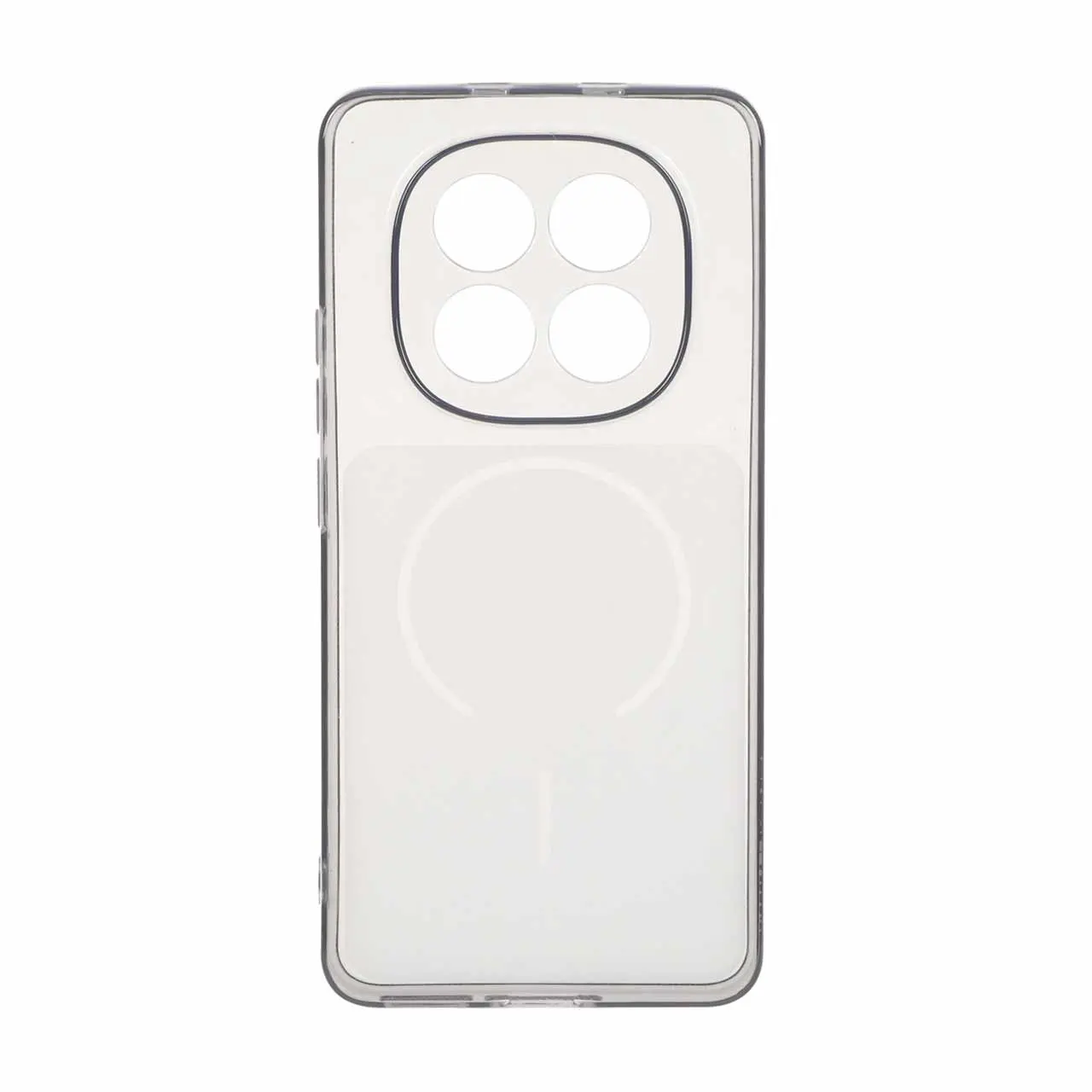 قاب ژله ای شفاف مستطیلی طرح مگ سیف محافظ لنزدار شیائومی Xiaomi Redmi Note 15 / Poco M8 5G