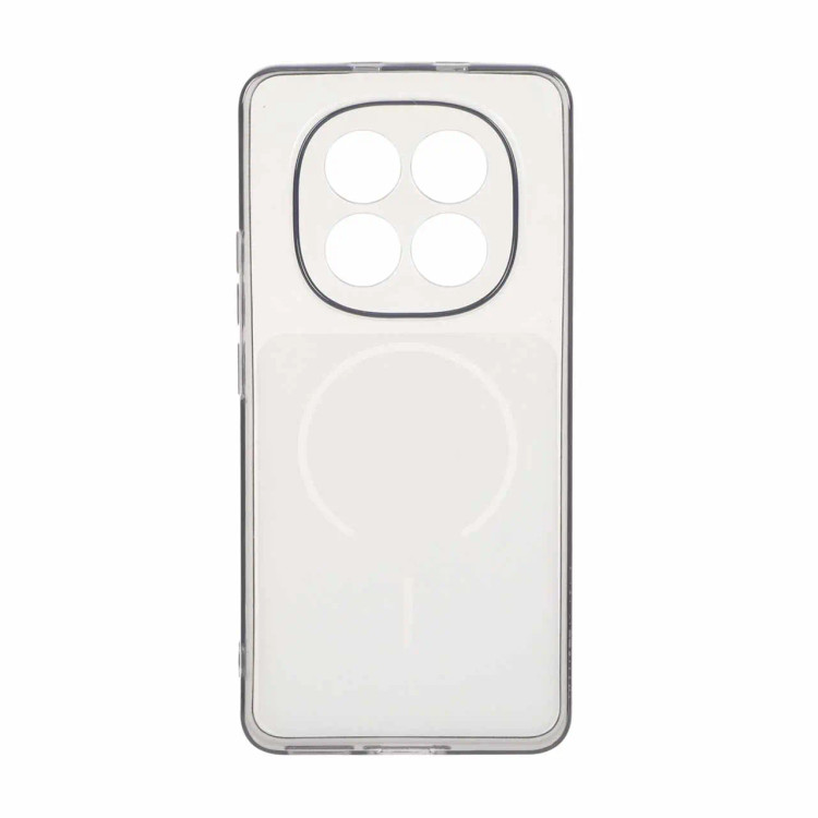 قاب ژله ای شفاف مستطیلی طرح مگ سیف محافظ لنزدار شیائومی Xiaomi Redmi Note 15 / Poco M8 5G