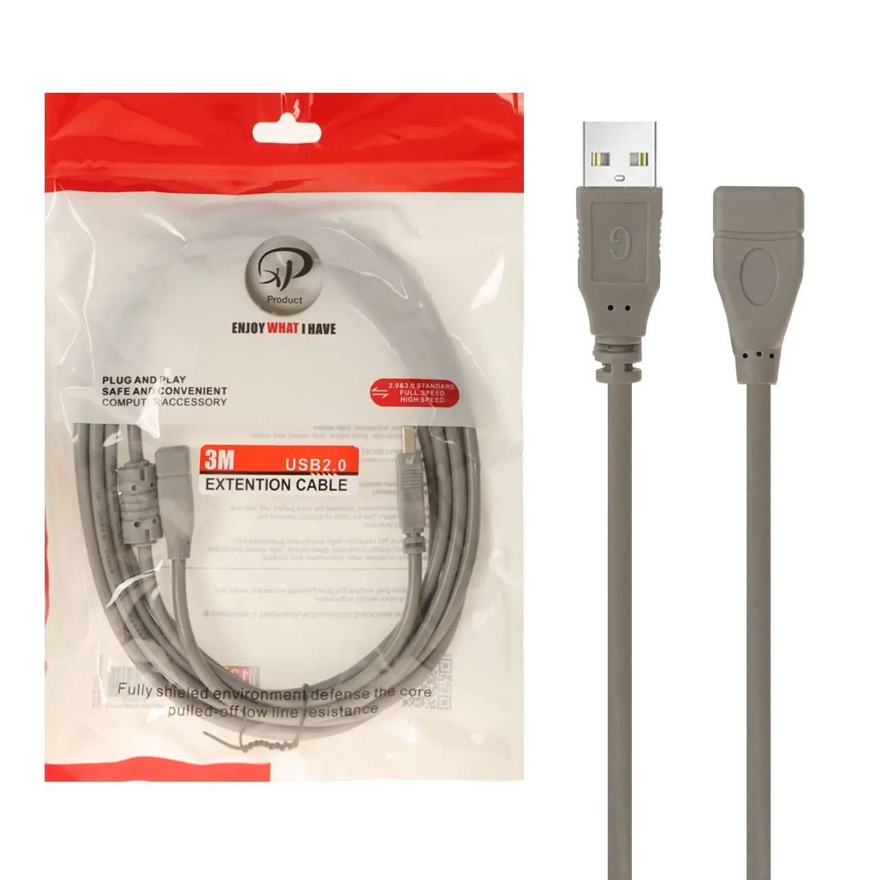 کابل افزایش طول 3 متری - XP Product USB 2.0