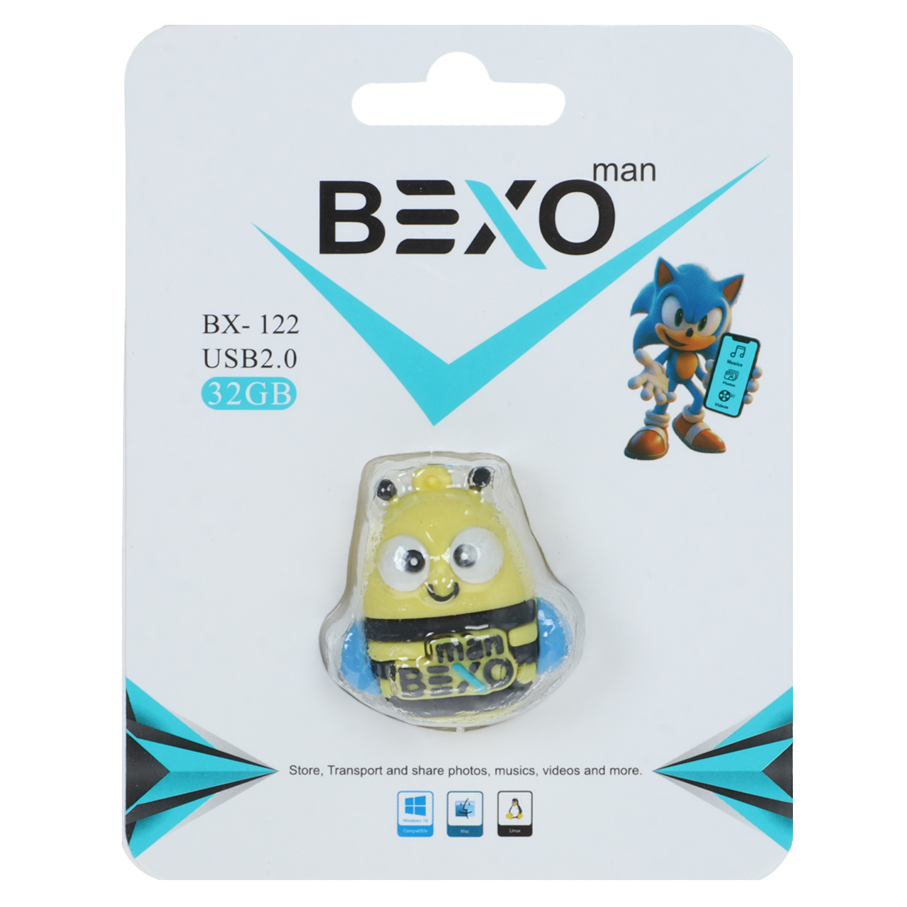 فلش مموری عروسکی فانتزی بکسو مدل BX-122 ظرفیت 32GB