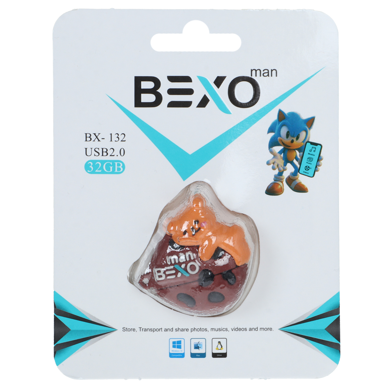 فلش مموری عروسکی فانتزی بکسو مدل BX-132 ظرفیت 32GB