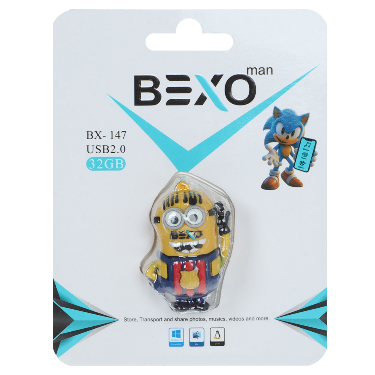 فلش مموری عروسکی فانتزی بکسو مدل BX-147 ظرفیت 32GB