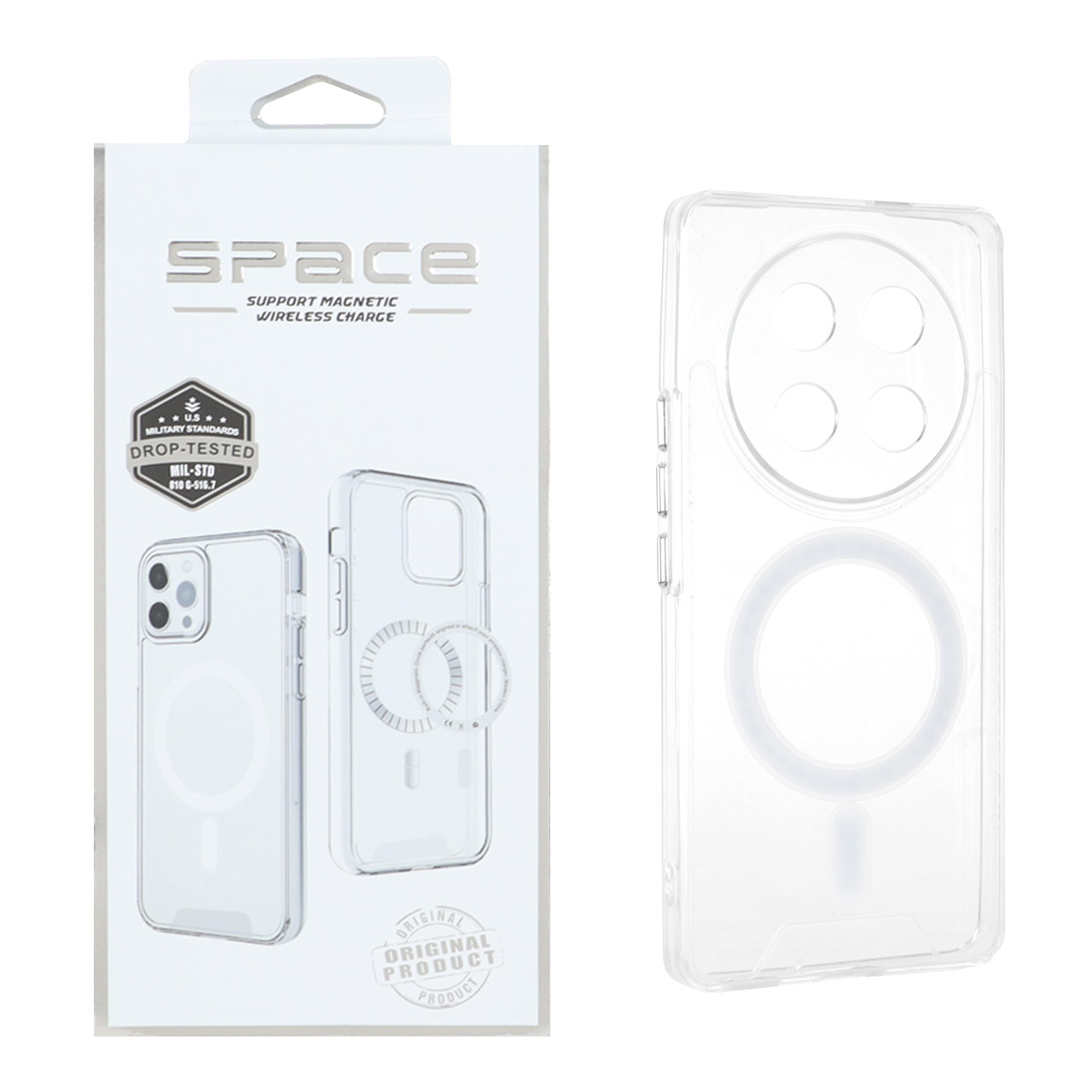 قاب مگ سیف اورجینال محافظ لنزدار Space شفاف آنر مدل Honor X9c (پک دار)